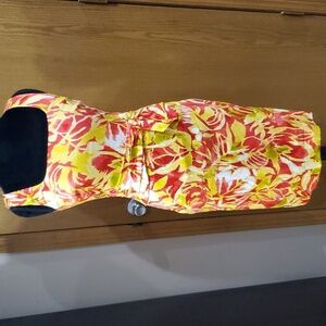 Lauren Ralph Lauren yellow red floral sleeveless dress